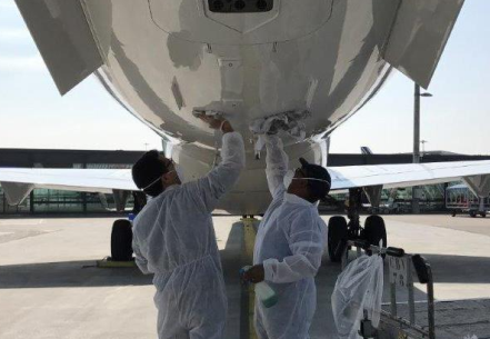External aircraft cleaning